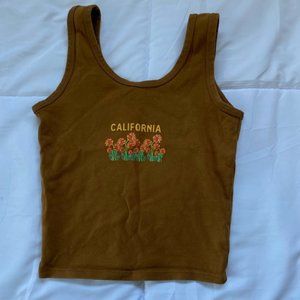 Graphic Cropped Tank Size L